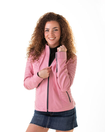 Toskana PINK - Ženska kožna jakna u boji